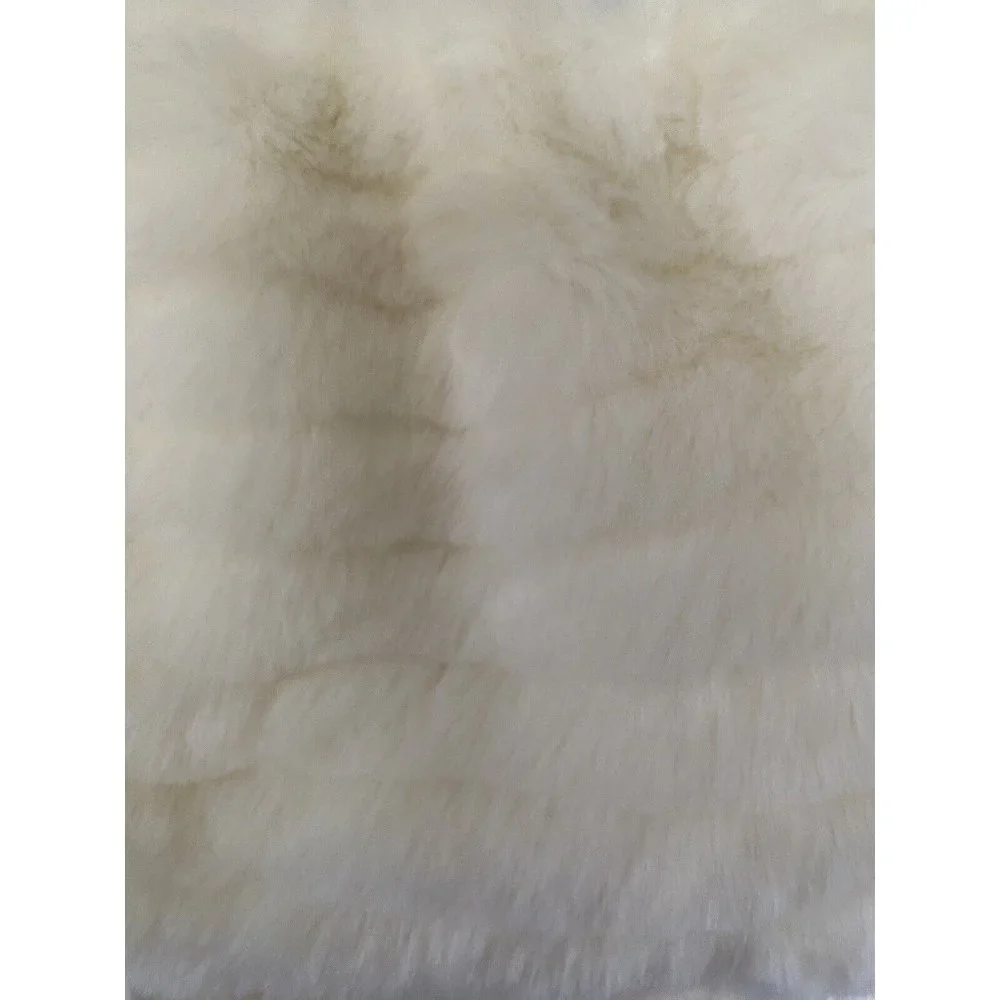 Toddler Girls Cream and Silver Faux Fur Skirt Size 3T Fuzzy Warm Stylish Elastic